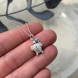 Turtle Necklace - Sterling Silver