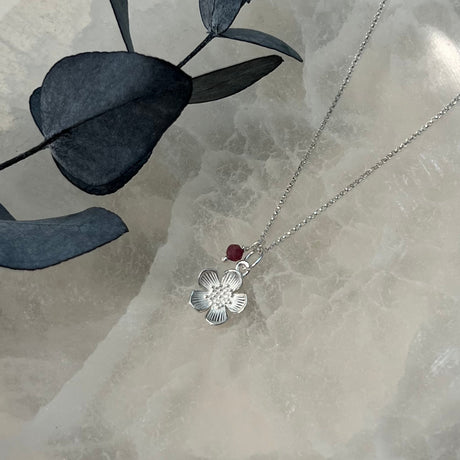 Flower Necklace - Sterling Silver