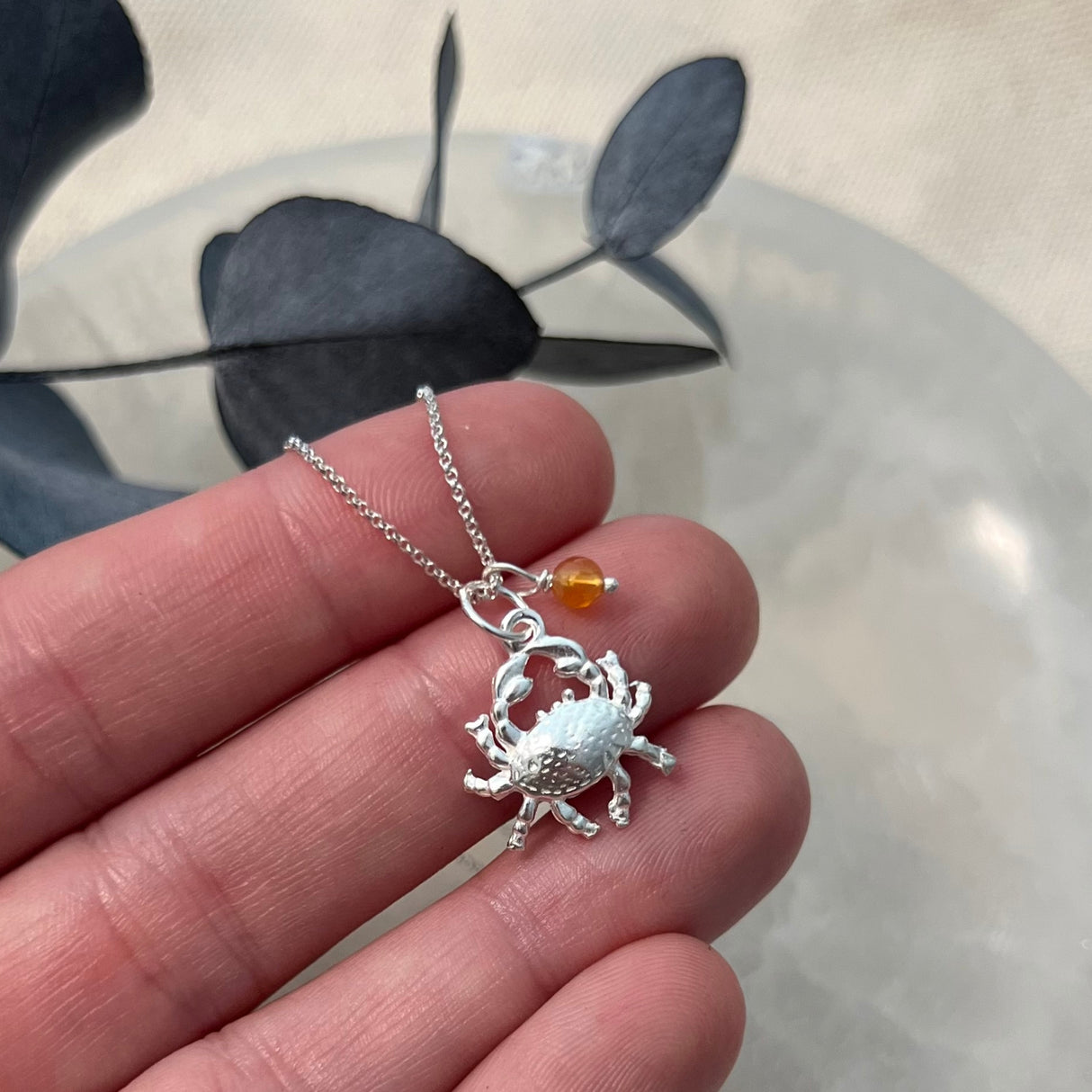 Crab Necklace - Sterling Silver