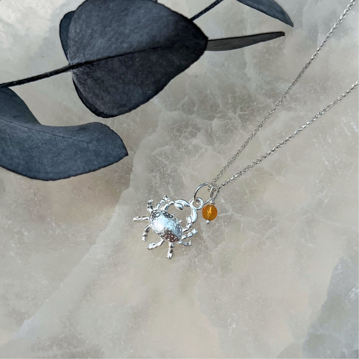 Crab Necklace - Sterling Silver