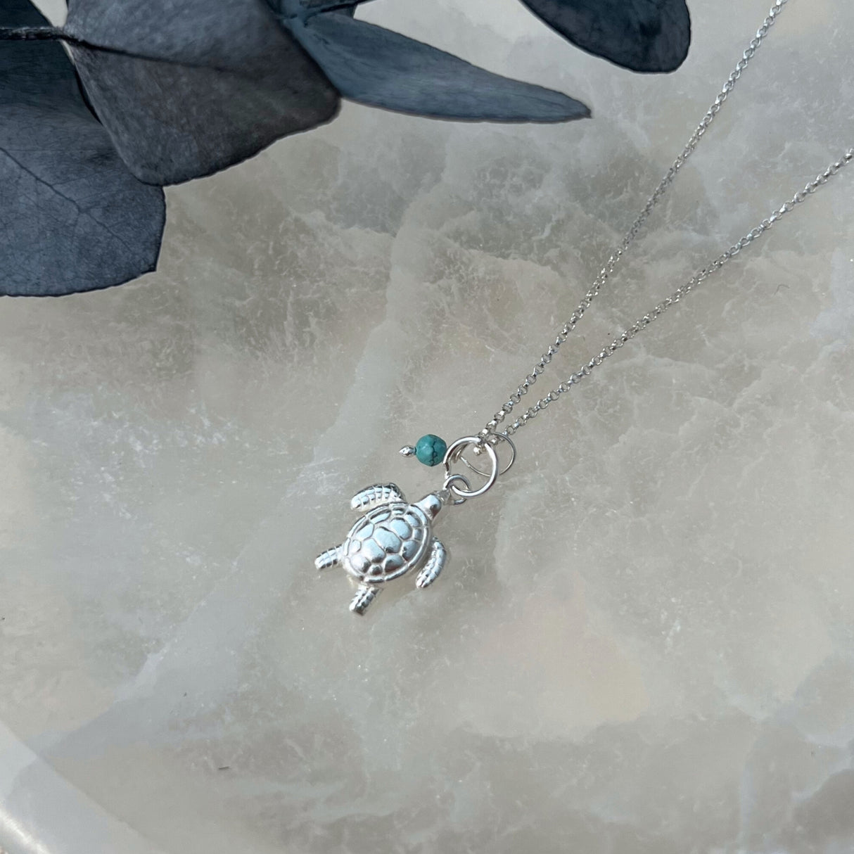 Turtle Necklace - Sterling Silver